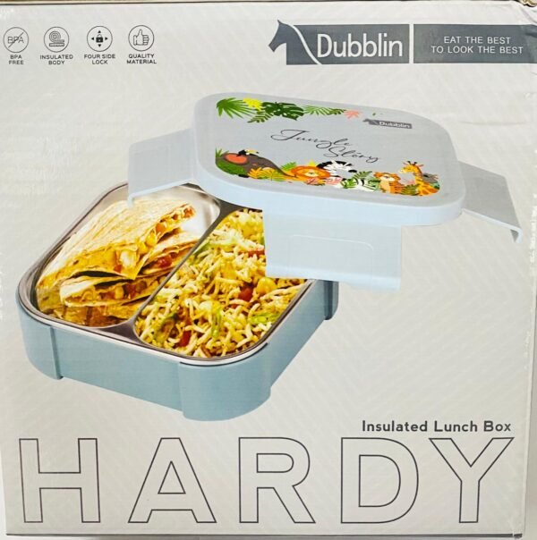 DUBBLIN Hardy Lunch Box Stainless Steel (Multicolour 700ML)