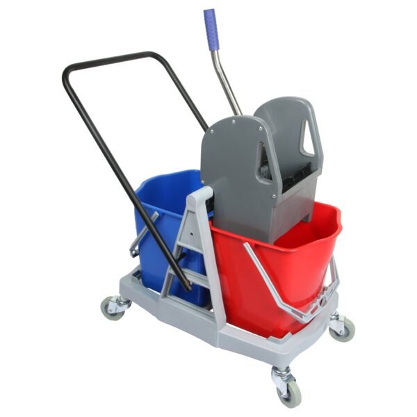 Plastic Double Bucket Wringer Trolley