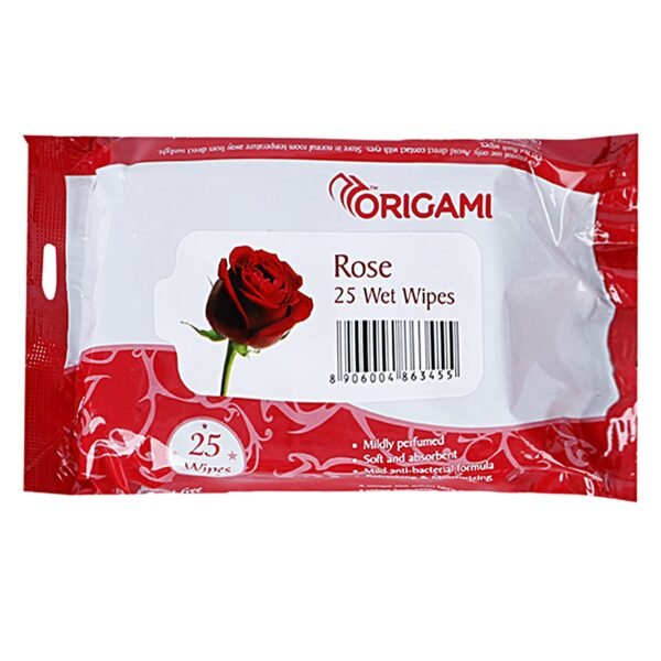 Origami Wet Wipes/Wet Tissue/Wet Facial Tissue - 15 x 20 cm - 25 Pulls Per Pack ( Pack of 8 different packs)