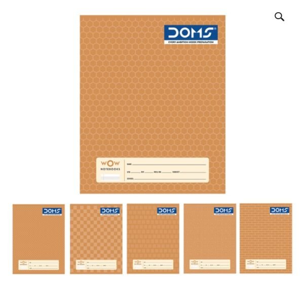 DOMS Single line Notebook(Brown Series) 19×15.5Cm – 76 Pages