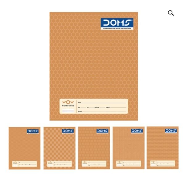 DOMS Double line Notebook(Brown Series) 19×15.5Cm – 76 Pages